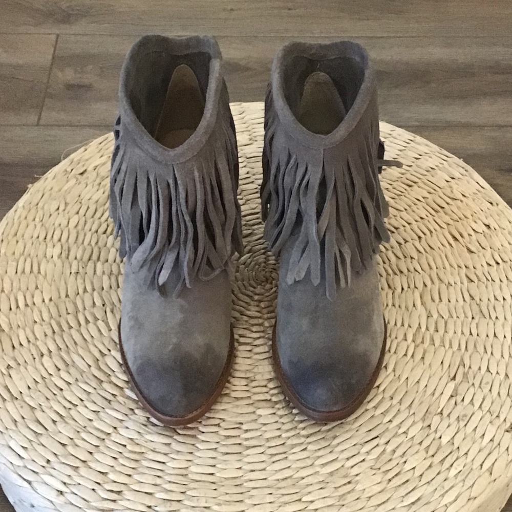 Frye Grey Suede Boots